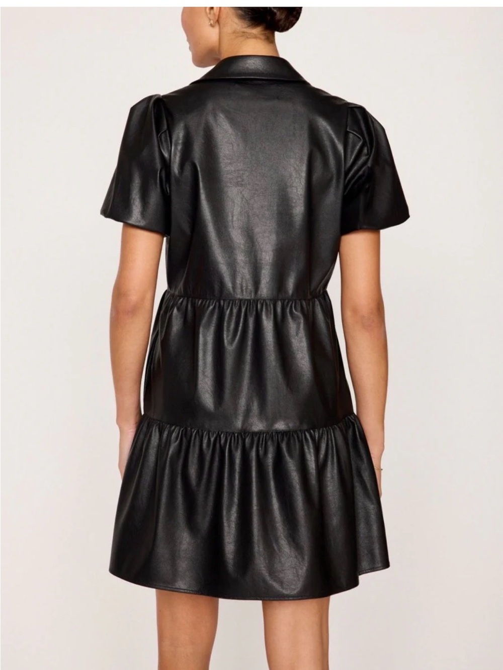 Brochu Walker The Havana Black Vegan Leather Mini Dress – Size XS - Picture 8 of 10